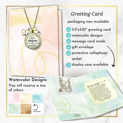 Handmade Gutsy Goodness Jewelry Reclaim Shattered Pieces Make Mosaic Necklace Inspiring Jewelry Butterfly Charm & Message Card