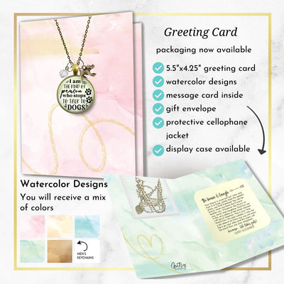 Handmade Gutsy Goodness Jewelry I Am The Kind Of Person Who Stops To Talk To Dogs Necklace Pet Lover Jewelry & Message Card