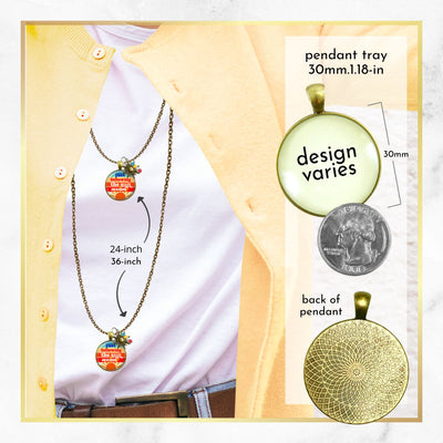 Handmade Gutsy Goodness Jewelry Just Following The Sun Around Necklace Boho Hippie Retro 60s 70s Sunrise Art Pendant & Message Card