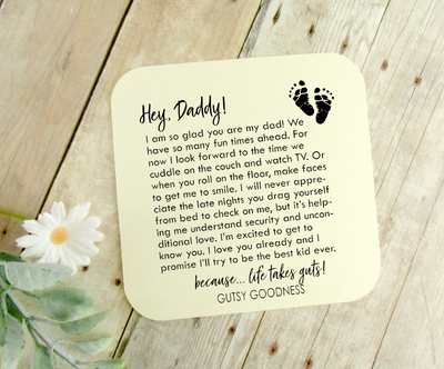 Daddy Established 2020 Keychain New Dad First Father's DayKeychain Baby Feet Charm - Gutsy Goodness Handmade Jewelry
