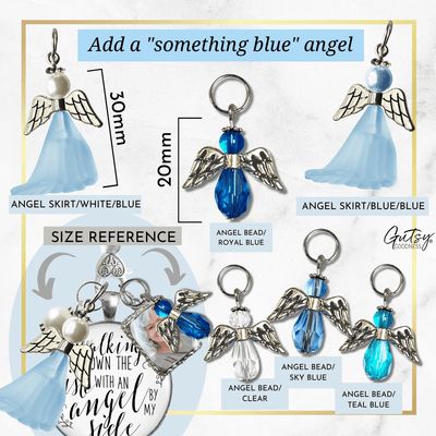 Bouquet Charm Bridal Mom And Dad Bride Parents White Blue Photo Frame Wedding Jewels  Bouquet Charm - Gutsy Goodness Handmade Jewelry