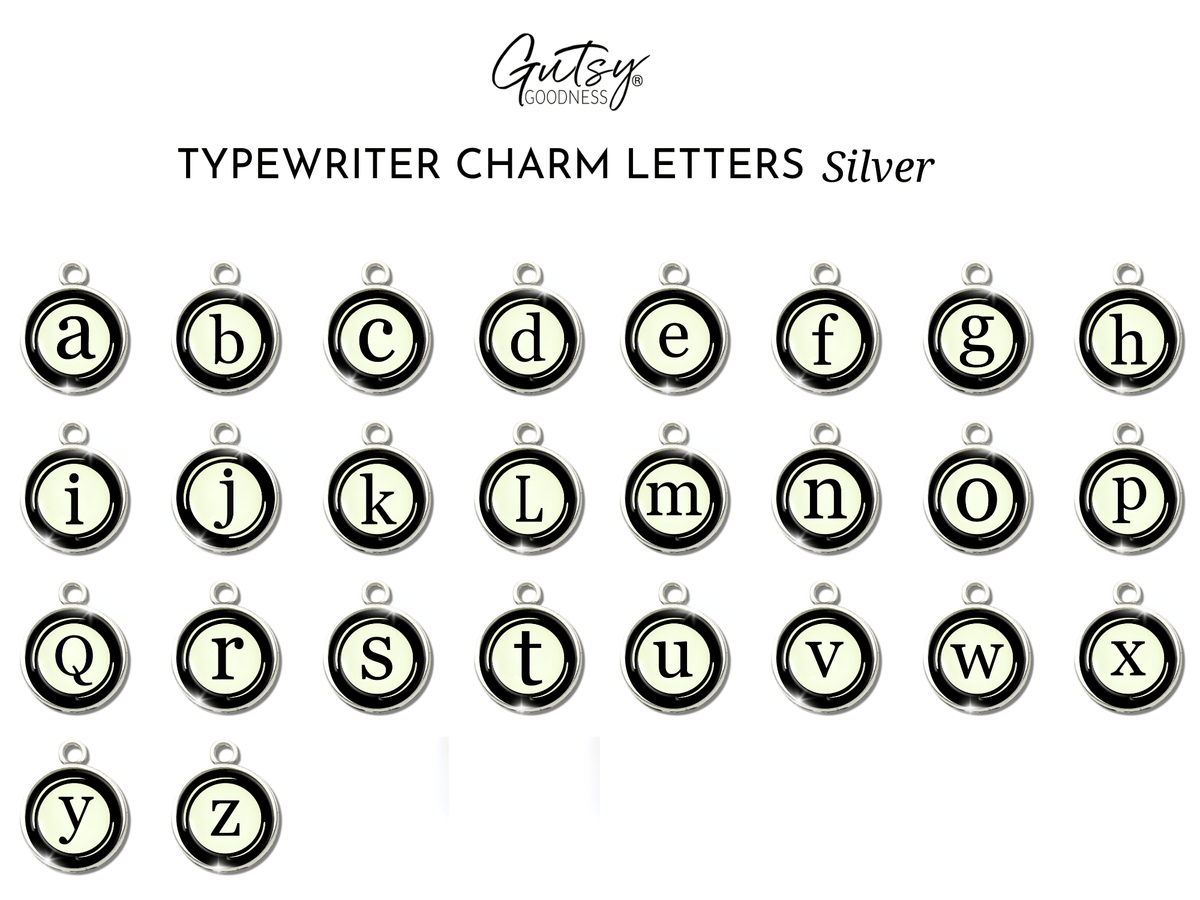 Initial Letter Charms for Gutsy Goodness Jewelry