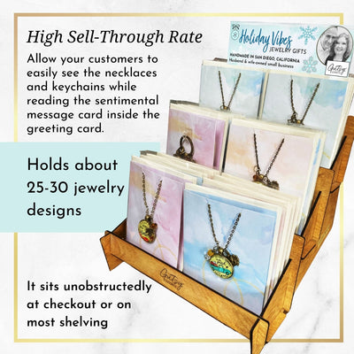 Gutsy Goodness Display Shelving Handmade Baltic Birch Wood 3-Tier Angled Shelf Jewelry Greeting Card Promotion  Display - Gutsy Goodness Handmade Jewelry