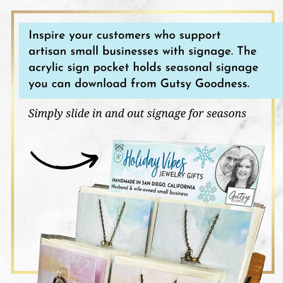 Gutsy Goodness Display Shelving Handmade Baltic Birch Wood 3-Tier Angled Shelf Jewelry Greeting Card Promotion  Display - Gutsy Goodness Handmade Jewelry