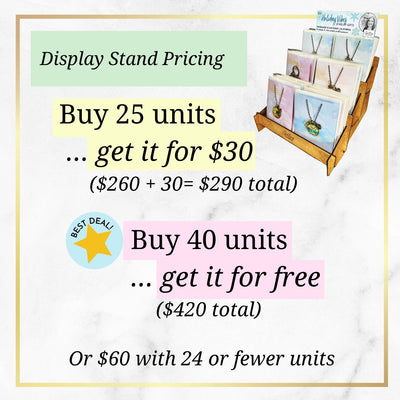 Gutsy Goodness Display Shelving Handmade Baltic Birch Wood 3-Tier Angled Shelf Jewelry Greeting Card Promotion  Display - Gutsy Goodness Handmade Jewelry