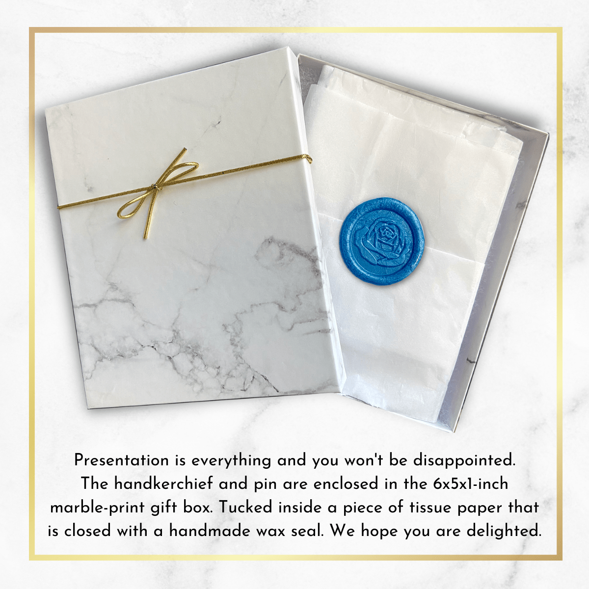 Sentimental Handkerchief Happy Tears Embroidery Gift Packaging Wedding Special Occasion Keepsake Something Blue Words  Linen - Gutsy Goodness Handmade Jewelry