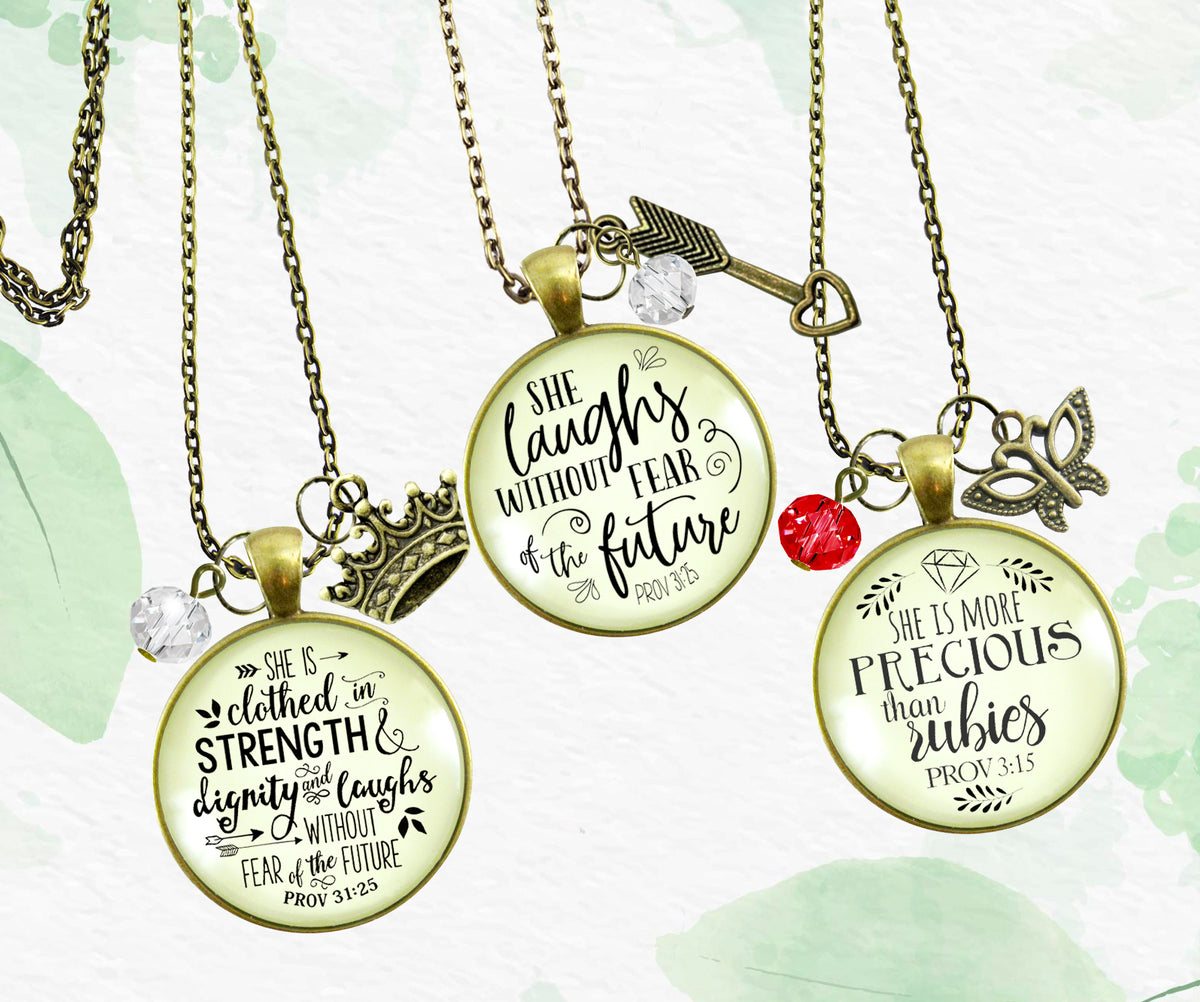 BUNDLE: She Laughs Without Fear 3 Necklace Bundle & Save - Gutsy Goodness