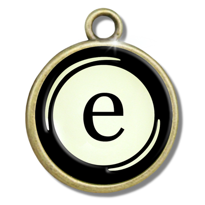 Typewriter Letters & Punctuation Glass Vintage Style Personalization Charms - Gutsy Goodness