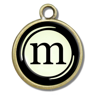 Typewriter Letters & Punctuation Glass Vintage Style Personalization Charms - Gutsy Goodness