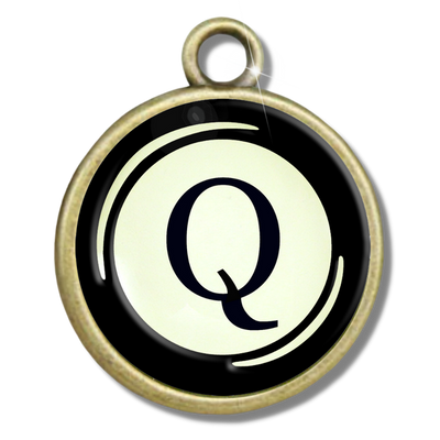 Typewriter Letters & Punctuation Glass Vintage Style Personalization Charms - Gutsy Goodness