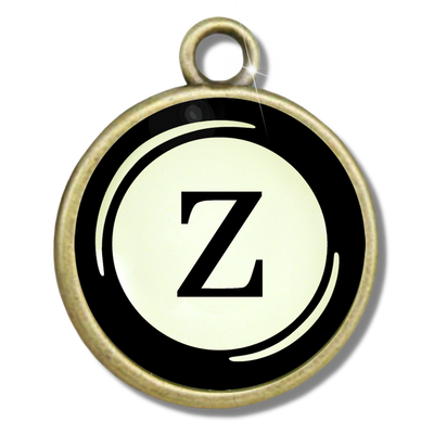 Typewriter Letters & Punctuation Glass Vintage Style Personalization Charms - Gutsy Goodness