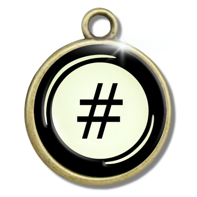 Typewriter Letters & Punctuation Glass Vintage Style Personalization Charms - Gutsy Goodness