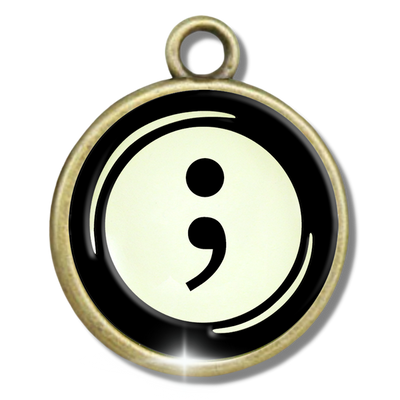 Typewriter Letters & Punctuation Glass Vintage Style Personalization Charms - Gutsy Goodness