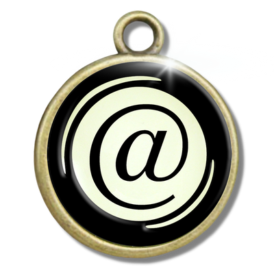Typewriter Letters & Punctuation Glass Vintage Style Personalization Charms - Gutsy Goodness