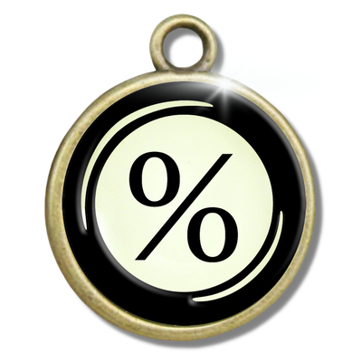 Typewriter Letters & Punctuation Glass Vintage Style Personalization Charms - Gutsy Goodness