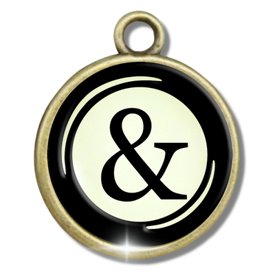 Typewriter Letters & Punctuation Glass Vintage Style Personalization Charms - Gutsy Goodness