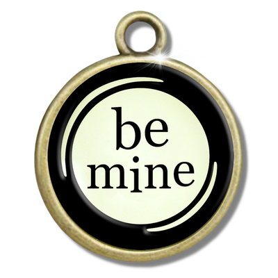 Typewriter Words Glass Vintage Style Personalization Charms - Gutsy Goodness