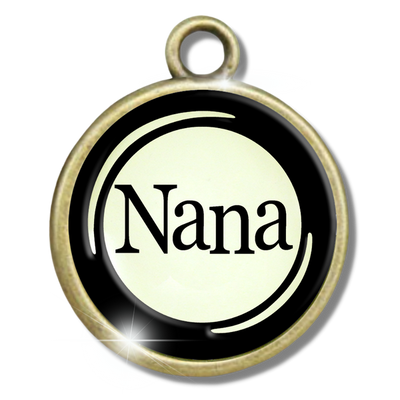 Typewriter Words Glass Vintage Style Personalization Charms - Gutsy Goodness