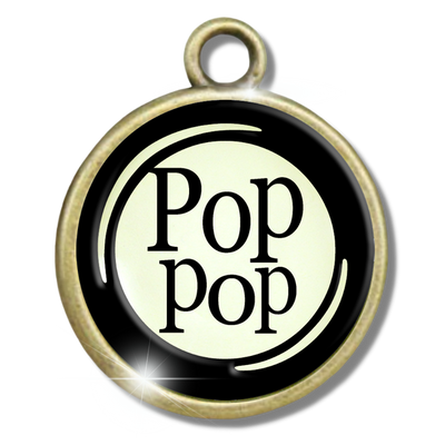 Typewriter Words Glass Vintage Style Personalization Charms - Gutsy Goodness