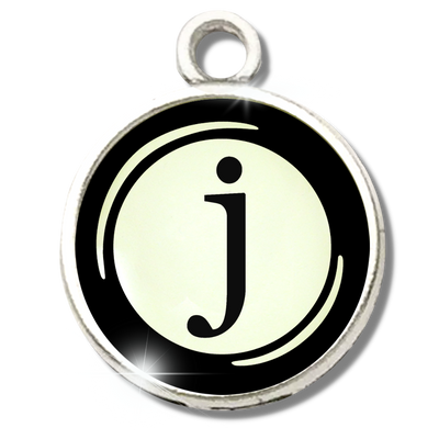 Typewriter Letters & Punctuation Glass Vintage Style Personalization Charms - Gutsy Goodness