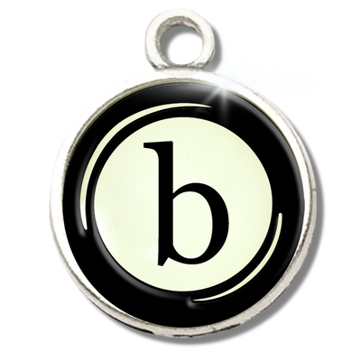 Typewriter Letters & Punctuation Glass Vintage Style Personalization Charms - Gutsy Goodness