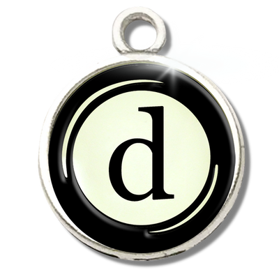 Typewriter Letters & Punctuation Glass Vintage Style Personalization Charms - Gutsy Goodness