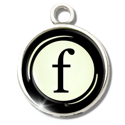 Typewriter Letters & Punctuation Glass Vintage Style Personalization Charms - Gutsy Goodness