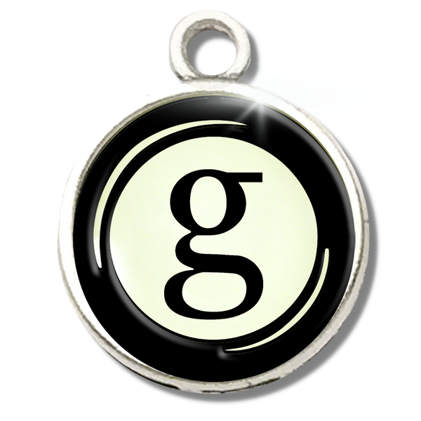 Typewriter Letters & Punctuation Glass Vintage Style Personalization Charms - Gutsy Goodness