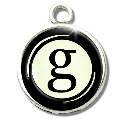 Typewriter Letters & Punctuation Glass Vintage Style Personalization Charms - Gutsy Goodness