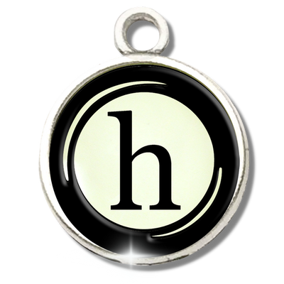 Typewriter Letters & Punctuation Glass Vintage Style Personalization Charms - Gutsy Goodness