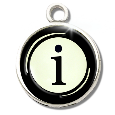 Typewriter Letters & Punctuation Glass Vintage Style Personalization Charms - Gutsy Goodness