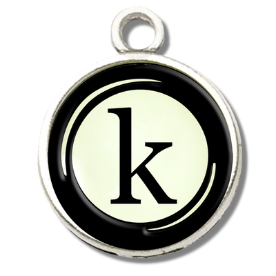 Typewriter Letters & Punctuation Glass Vintage Style Personalization Charms - Gutsy Goodness
