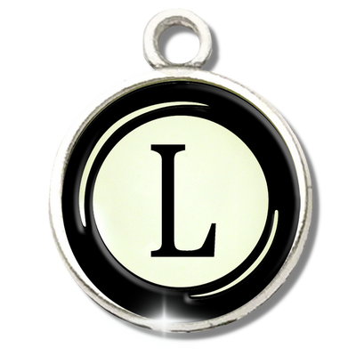 Typewriter Letters & Punctuation Glass Vintage Style Personalization Charms - Gutsy Goodness