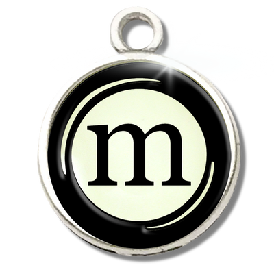 Typewriter Letters & Punctuation Glass Vintage Style Personalization Charms - Gutsy Goodness