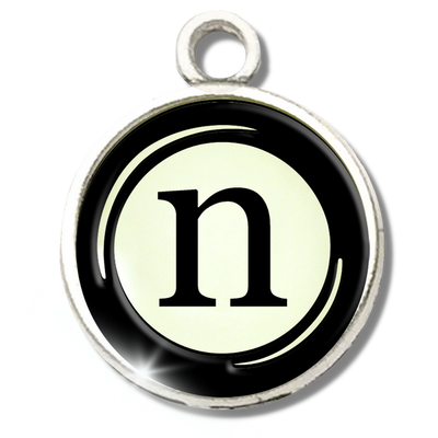 Typewriter Letters & Punctuation Glass Vintage Style Personalization Charms - Gutsy Goodness