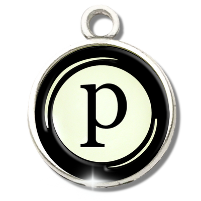 Typewriter Letters & Punctuation Glass Vintage Style Personalization Charms - Gutsy Goodness