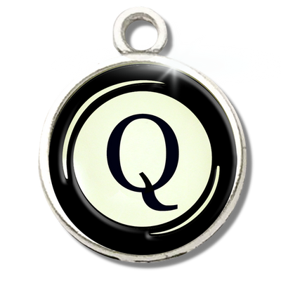 Typewriter Letters & Punctuation Glass Vintage Style Personalization Charms - Gutsy Goodness