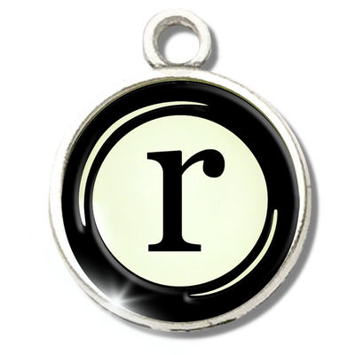 Typewriter Letters & Punctuation Glass Vintage Style Personalization Charms - Gutsy Goodness