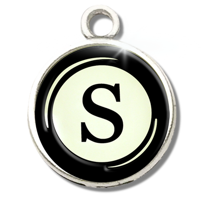 Typewriter Letters & Punctuation Glass Vintage Style Personalization Charms - Gutsy Goodness