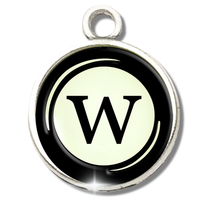 Typewriter Letters & Punctuation Glass Vintage Style Personalization Charms - Gutsy Goodness