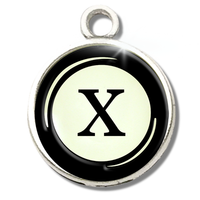 Typewriter Letters & Punctuation Glass Vintage Style Personalization Charms - Gutsy Goodness