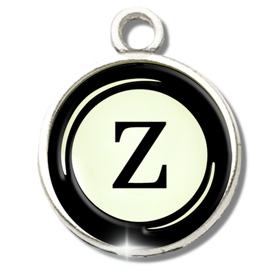 Typewriter Letters & Punctuation Glass Vintage Style Personalization Charms - Gutsy Goodness