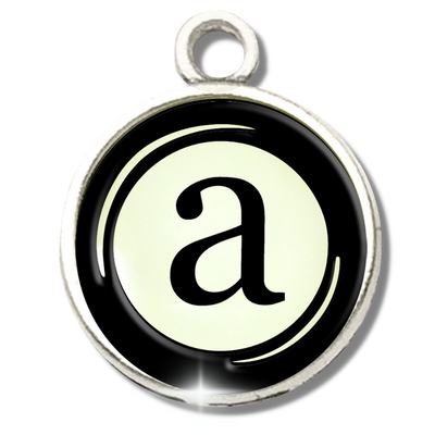 Typewriter Letters & Punctuation Glass Vintage Style Personalization Charms - Gutsy Goodness