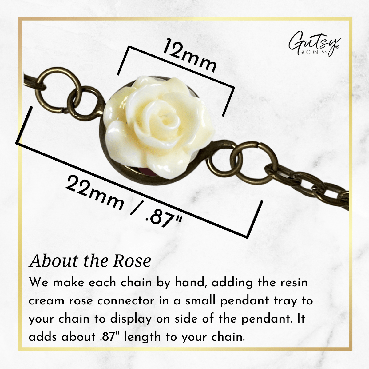 Decorative Rose Connector Chain - Add a touch of vintage chic - Gutsy Goodness