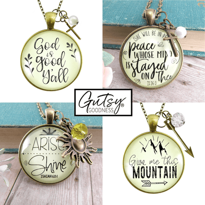 Starter Pack Faith Trendy Collection Handmade Necklaces Assortment Kit Christian Inspirational12 Individual Gift Boxes - Gutsy Goodness