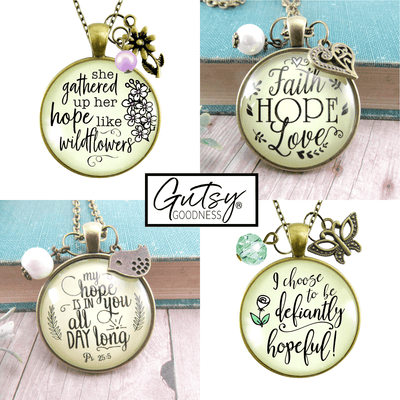 Starter Pack Brave Collection Handmade Necklaces Assortment Kit Hope Courage Faith Base 12 Individual Gift Boxes - Gutsy Goodness
