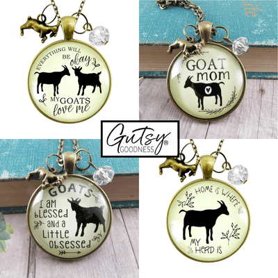 Starter Pack Farm Animals Collection Handmade Jewelry Assortment Kit Pigs Chicken Goats Necklaces 12 Individual Gift Boxes - Gutsy Goodness