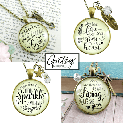 Starter Pack Motivation Collection Handmade Necklaces Assortment Kit Boho Inspired 12 Individual Gift Boxes - Gutsy Goodness