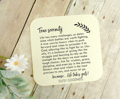 Serenity Prayer Keychain Grant Me Strength Jewelry Tree Of Life Charm Gift - Gutsy Goodness Handmade Jewelry