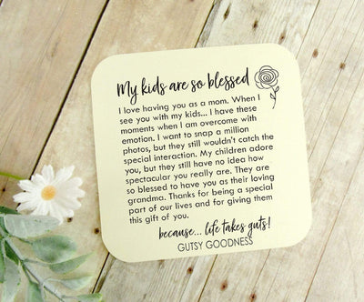 Nana Keychain Best Part You as Mom Kids Grandma Jewelry Gift Daughter - Gutsy Goodness Handmade Jewelry